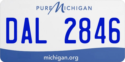 MI license plate DAL2846