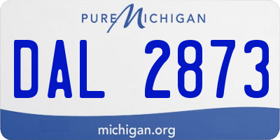 MI license plate DAL2873