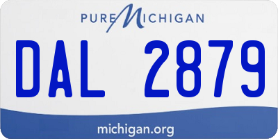 MI license plate DAL2879