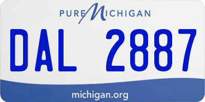 MI license plate DAL2887