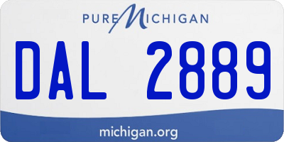 MI license plate DAL2889