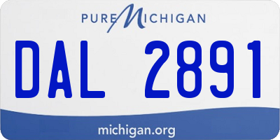 MI license plate DAL2891