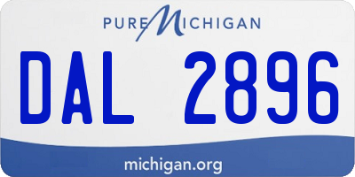 MI license plate DAL2896