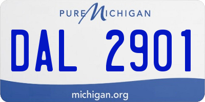 MI license plate DAL2901