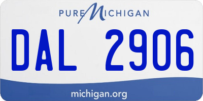 MI license plate DAL2906