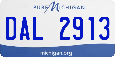 MI license plate DAL2913