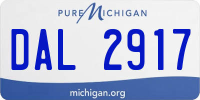 MI license plate DAL2917