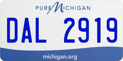 MI license plate DAL2919