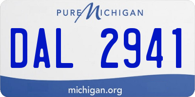 MI license plate DAL2941