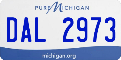 MI license plate DAL2973