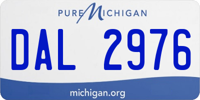 MI license plate DAL2976