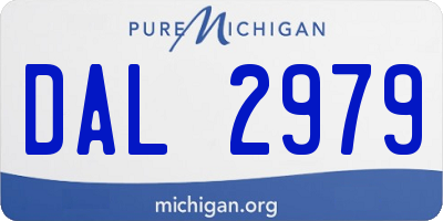 MI license plate DAL2979