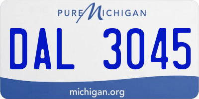 MI license plate DAL3045