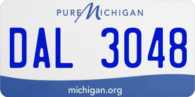 MI license plate DAL3048