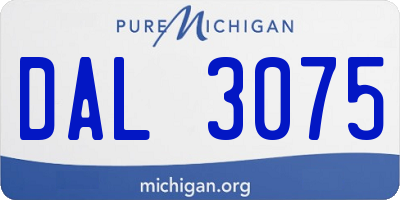 MI license plate DAL3075