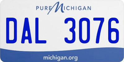 MI license plate DAL3076