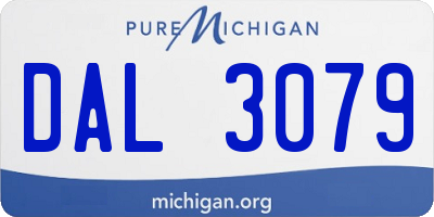MI license plate DAL3079