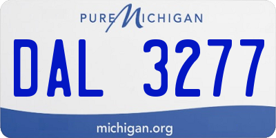 MI license plate DAL3277