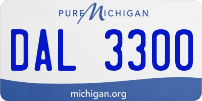 MI license plate DAL3300