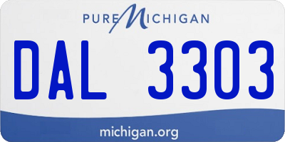 MI license plate DAL3303