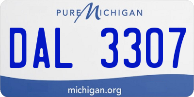 MI license plate DAL3307