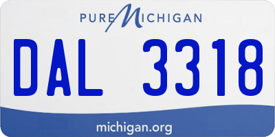 MI license plate DAL3318