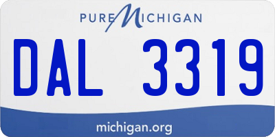 MI license plate DAL3319