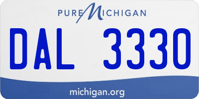 MI license plate DAL3330