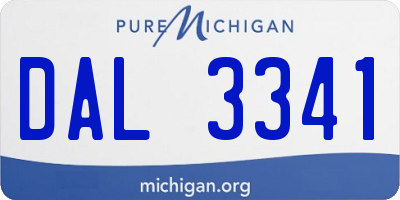 MI license plate DAL3341