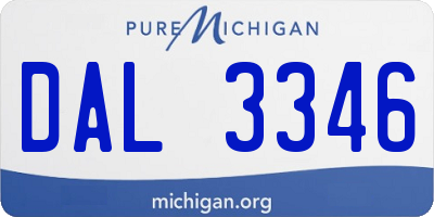 MI license plate DAL3346