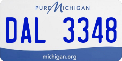 MI license plate DAL3348