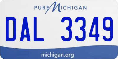 MI license plate DAL3349