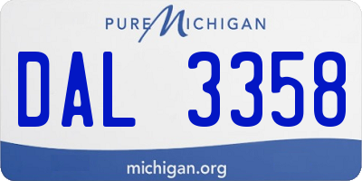 MI license plate DAL3358