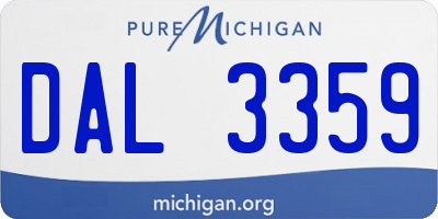 MI license plate DAL3359