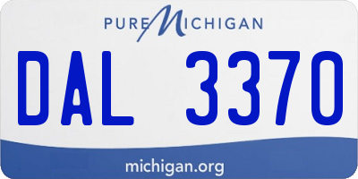 MI license plate DAL3370