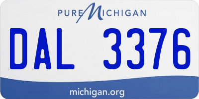 MI license plate DAL3376