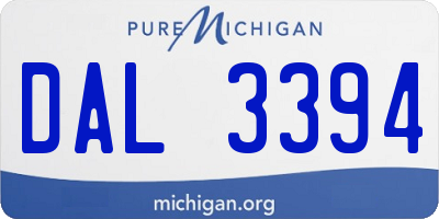 MI license plate DAL3394