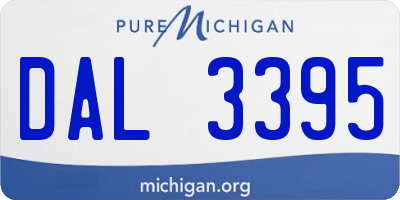 MI license plate DAL3395