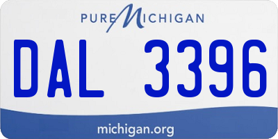 MI license plate DAL3396