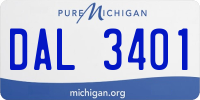 MI license plate DAL3401