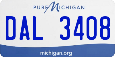 MI license plate DAL3408