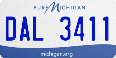 MI license plate DAL3411