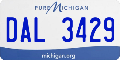 MI license plate DAL3429