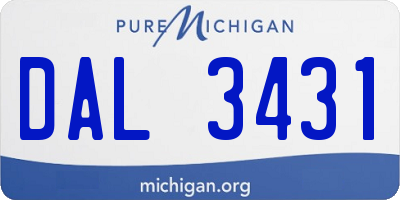 MI license plate DAL3431