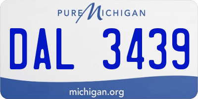 MI license plate DAL3439