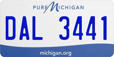 MI license plate DAL3441