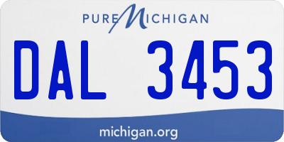 MI license plate DAL3453