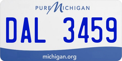 MI license plate DAL3459