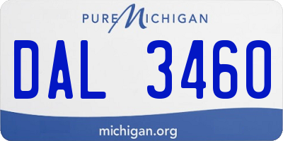 MI license plate DAL3460