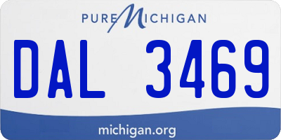 MI license plate DAL3469